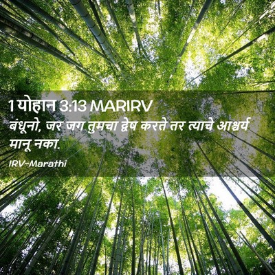 Picture 02 - 1 योहान 3:13 MARIRV - बंधूनो, जर जग तुमचा - Bible Verse Picture