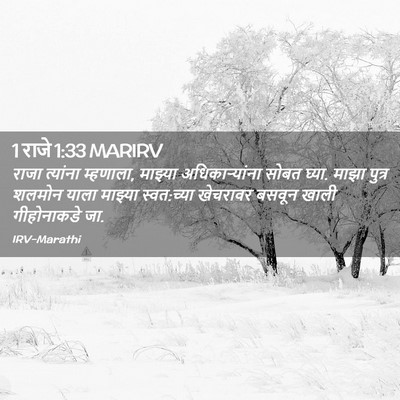Picture 02 - 1 राजे 1:33 MARIRV - राजा त्यांना - Bible Verse Picture