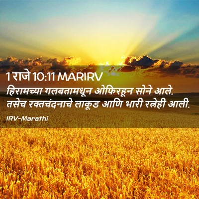 Picture 02 - 1 राजे 10:11 MARIRV - हिरामच्या - Bible Verse Picture