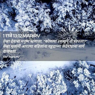 Picture 02 - 1 राजे 13:12 MARIRV - तेव्हा देवाचा - Bible Verse Picture