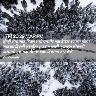 Picture 02 - 1 राजे 20:29 MARIRV - दोन्ही सेना सात - Bible Verse Picture