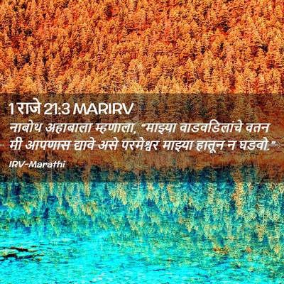 Picture 02 - 1 राजे 21:3 MARIRV - नाबोथ अहाबाला - Bible Verse Picture