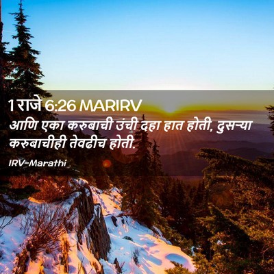 Picture 02 - 1 राजे 6:26 MARIRV - आणि एका करुबाची - Bible Verse Picture