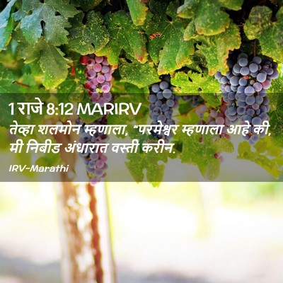 Picture 02 - 1 राजे 8:12 MARIRV - तेव्हा शलमोन - Bible Verse Picture
