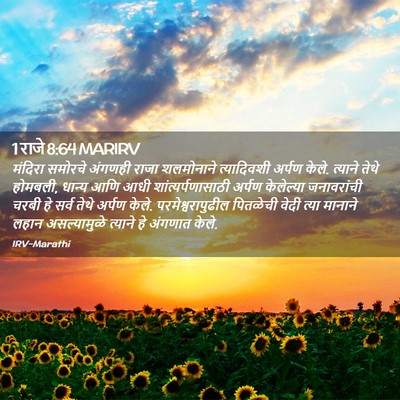 Picture 02 - 1 राजे 8:64 MARIRV - मंदिरा समोरचे - Bible Verse Picture