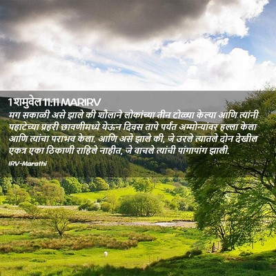 Picture 02 - 1 शमुवेल 11:11 MARIRV - मग सकाळी असे झाले - Bible Verse Picture