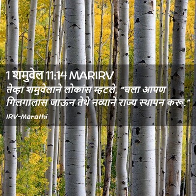 Picture 02 - 1 शमुवेल 11:14 MARIRV - तेव्हा शमुवेलाने - Bible Verse Picture