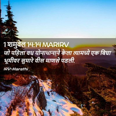 Picture 02 - 1 शमुवेल 14:14 MARIRV - जो पहिला वध - Bible Verse Picture