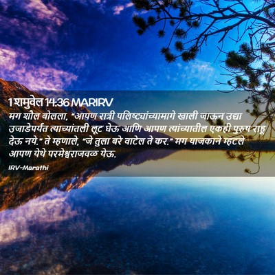 Picture 02 - 1 शमुवेल 14:36 MARIRV - मग शौल बोलला, “आपण - Bible Verse Picture