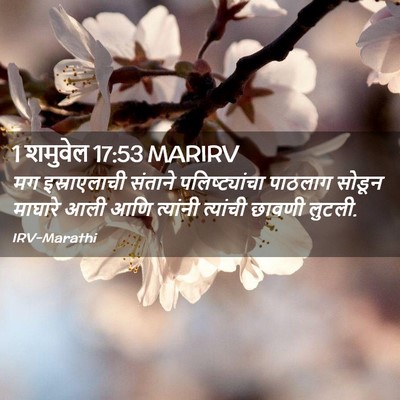 Picture 02 - 1 शमुवेल 17:53 MARIRV - मग इस्राएलाची - Bible Verse Picture
