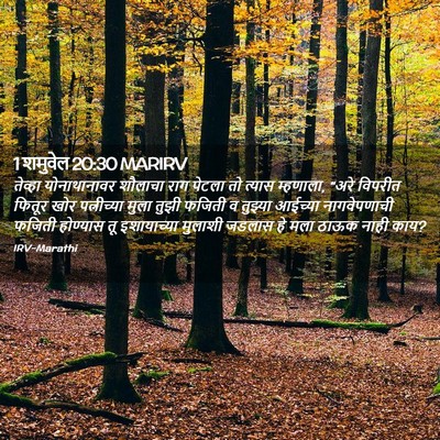 Picture 02 - 1 शमुवेल 20:30 MARIRV - तेव्हा योनाथानावर - Bible Verse Picture