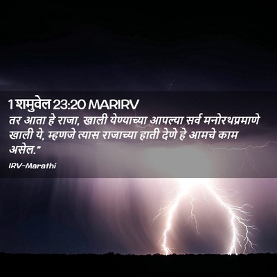 Picture 02 - 1 शमुवेल 23:20 MARIRV - तर आता हे राजा, - Bible Verse Picture