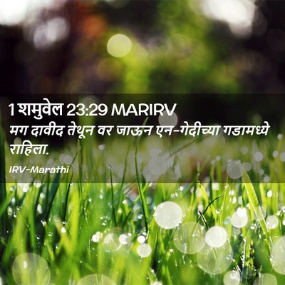 Picture 02 - 1 शमुवेल 23:29 MARIRV - मग दावीद तेथून वर - Bible Verse Picture
