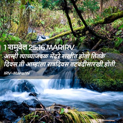 Picture 02 - 1 शमुवेल 25:16 MARIRV - आम्ही त्याच्याजवळ - Bible Verse Picture