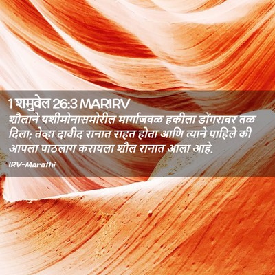 Picture 02 - 1 शमुवेल 26:3 MARIRV - शौलाने - Bible Verse Picture