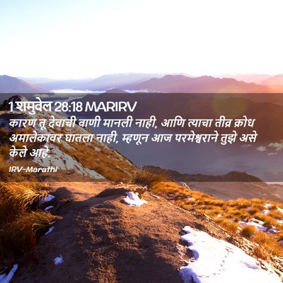 Picture 02 - 1 शमुवेल 28:18 MARIRV - कारण तू देवाची - Bible Verse Picture