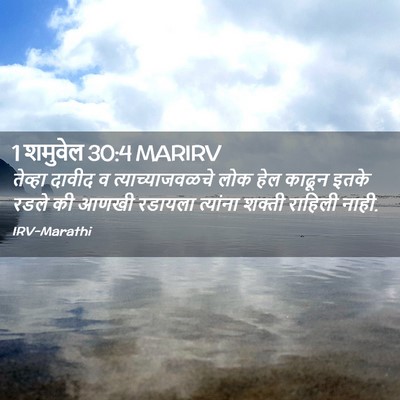 Picture 02 - 1 शमुवेल 30:4 MARIRV - तेव्हा दावीद व - Bible Verse Picture