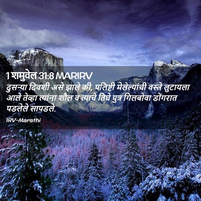 Picture 02 - 1 शमुवेल 31:8 MARIRV - दुसऱ्या दिवशी असे - Bible Verse Picture