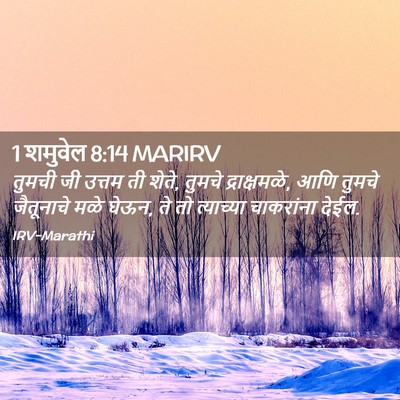 Picture 02 - 1 शमुवेल 8:14 MARIRV - तुमची जी उत्तम ती - Bible Verse Picture