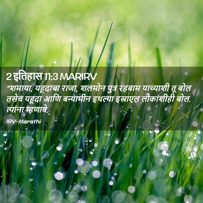 Picture 02 - 2 इतिहास 11:3 MARIRV - “शमाया, यहूदाचा - Bible Verse Picture