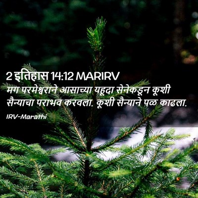 Picture 02 - 2 इतिहास 14:12 MARIRV - मग परमेश्वराने - Bible Verse Picture