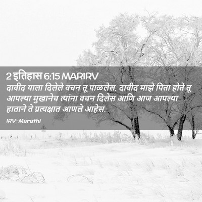 Picture 02 - 2 इतिहास 6:15 MARIRV - दावीद याला दिलेले - Bible Verse Picture