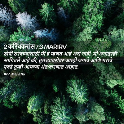 Picture 02 - 2 करिंथकरांस 7:3 MARIRV - दोषी ठरवण्यासाठी - Bible Verse Picture
