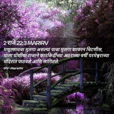 Picture 02 - 2 राजे 22:3 MARIRV - मशुल्लामचा मुलगा - Bible Verse Picture
