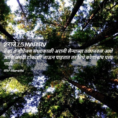 Picture 02 - 2 राजे 7:5 MARIRV - तेव्हा ते चौघेजण - Bible Verse Picture