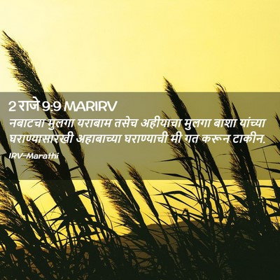 Picture 02 - 2 राजे 9:9 MARIRV - नबाटचा मुलगा - Bible Verse Picture