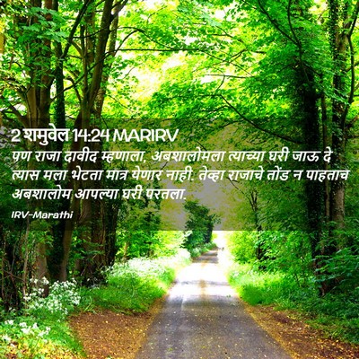 Picture 02 - 2 शमुवेल 14:24 MARIRV - पण राजा दावीद - Bible Verse Picture