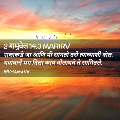 Picture 02 - 2 शमुवेल 14:3 MARIRV - राजाकडे जा आणि मी - Bible Verse Picture