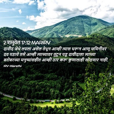 Picture 02 - 2 शमुवेल 17:12 MARIRV - दावीद जेथे लपला - Bible Verse Picture
