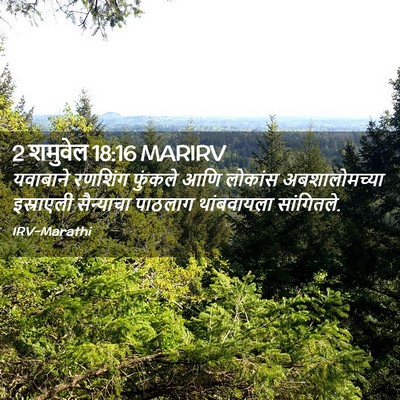 Picture 02 - 2 शमुवेल 18:16 MARIRV - यवाबाने रणशिंग - Bible Verse Picture