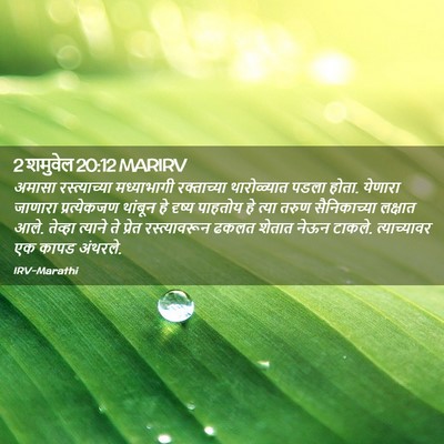Picture 02 - 2 शमुवेल 20:12 MARIRV - अमासा रस्त्याच्या - Bible Verse Picture