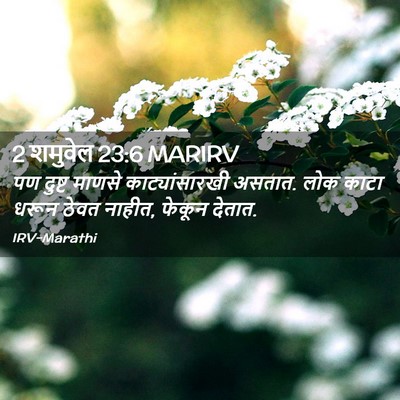 Picture 02 - 2 शमुवेल 23:6 MARIRV - पण दुष्ट माणसे - Bible Verse Picture