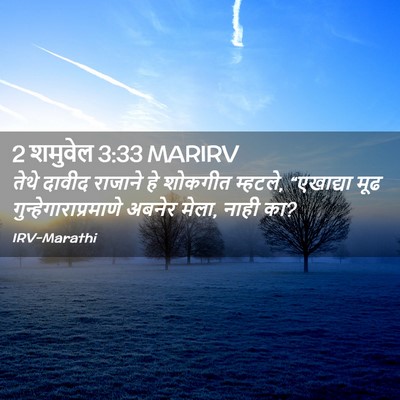 Picture 02 - 2 शमुवेल 3:33 MARIRV - तेथे दावीद राजाने - Bible Verse Picture