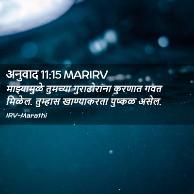 Picture 02 - अनुवाद 11:15 MARIRV - माझ्यामुळे - Bible Verse Picture
