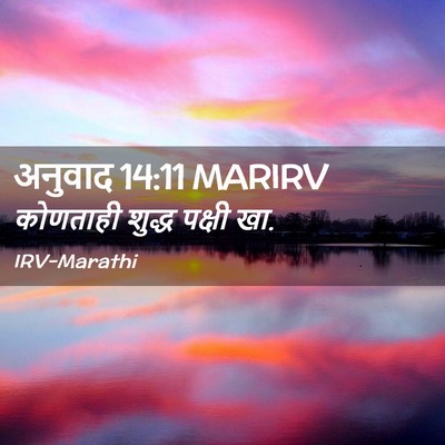 Picture 02 - अनुवाद 14:11 MARIRV - कोणताही शुद्ध - Bible Verse Picture