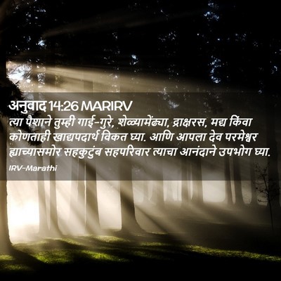 Picture 02 - अनुवाद 14:26 MARIRV - त्या पैशाने - Bible Verse Picture