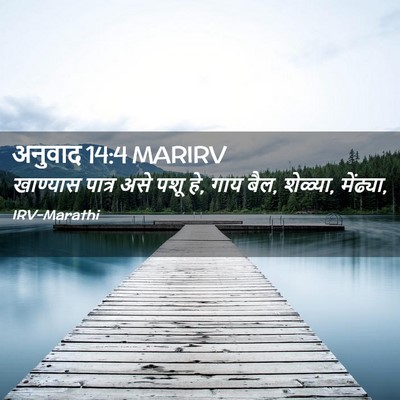 Picture 02 - अनुवाद 14:4 MARIRV - खाण्यास पात्र असे - Bible Verse Picture