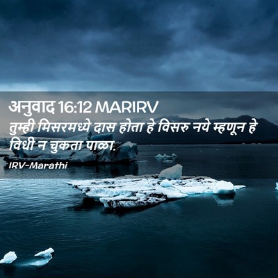 Picture 02 - अनुवाद 16:12 MARIRV - तुम्ही मिसरमध्ये - Bible Verse Picture