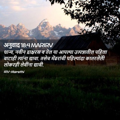 Picture 02 - अनुवाद 18:4 MARIRV - धान्य, नवीन - Bible Verse Picture