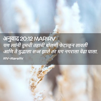 Picture 02 - अनुवाद 20:12 MARIRV - पण त्यांनी तुमची - Bible Verse Picture