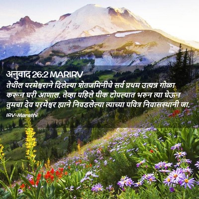 Picture 02 - अनुवाद 26:2 MARIRV - तेथील परमेश्वराने - Bible Verse Picture