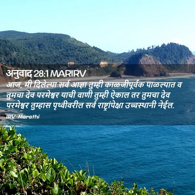 Picture 02 - अनुवाद 28:1 MARIRV - आज, मी दिलेल्या - Bible Verse Picture