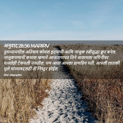 Picture 02 - अनुवाद 28:56 MARIRV - तुमच्यामधील अतिशय - Bible Verse Picture