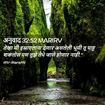 Picture 02 - अनुवाद 32:52 MARIRV - तेव्हा मी - Bible Verse Picture
