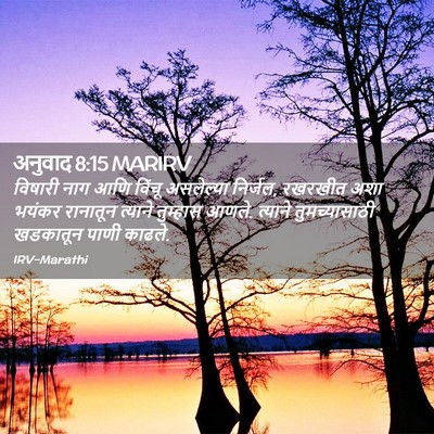 Picture 02 - अनुवाद 8:15 MARIRV - विषारी नाग आणि - Bible Verse Picture