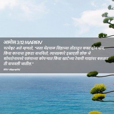Picture 02 - आमोस 3:12 MARIRV - परमेश्वर असे - Bible Verse Picture